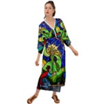 Beauty And The Beast Stained Glass Rose Grecian Style  Maxi Dress