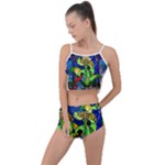 Beauty And The Beast Stained Glass Rose Summer Cropped Co-Ord Set