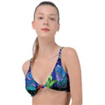 Beauty And The Beast Stained Glass Rose Knot Up Bikini Top
