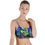 Beauty And The Beast Stained Glass Rose Layered Top Bikini Top 