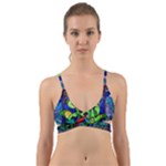 Beauty And The Beast Stained Glass Rose Wrap Around Bikini Top