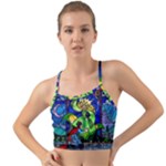 Beauty And The Beast Stained Glass Rose Mini Tank Bikini Top