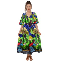Kimono Sleeve Boho Dress 