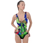 Beauty And The Beast Stained Glass Rose Side Cut Out Swimsuit