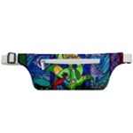 Beauty And The Beast Stained Glass Rose Active Waist Bag