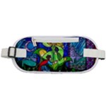Beauty And The Beast Stained Glass Rose Rounded Waist Pouch