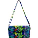 Beauty And The Beast Stained Glass Rose Removable Strap Clutch Bag