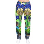 Beauty And The Beast Stained Glass Rose Women Velvet Drawstring Pants