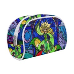 Beauty And The Beast Stained Glass Rose Make Up Case (Small) from ArtsNow.com