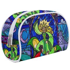 Beauty And The Beast Stained Glass Rose Make Up Case (Large) from ArtsNow.com