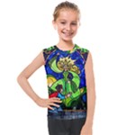 Beauty And The Beast Stained Glass Rose Kids  Mesh Tank Top
