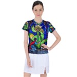 Beauty And The Beast Stained Glass Rose Women s Sports Top