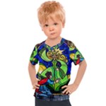 Beauty And The Beast Stained Glass Rose Kids  Sports T-Shirt