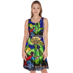 Knee Length Skater Dress With Pockets 