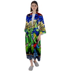 Maxi Satin Kimono 