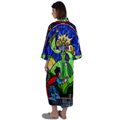 Maxi Satin Kimono 