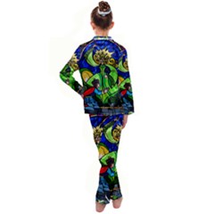 Kids  Satin Long Sleeve Pajamas Set 