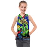 Beauty And The Beast Stained Glass Rose Kids  Sleeveless Hoodie