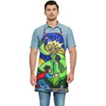 Beauty And The Beast Stained Glass Rose Kitchen Apron