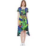 Beauty And The Beast Stained Glass Rose High Low Boho Dress