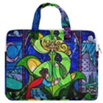 Beauty And The Beast Stained Glass Rose MacBook Pro 13  Double Pocket Laptop Bag