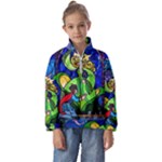 Beauty And The Beast Stained Glass Rose Kids  Half Zip Hoodie