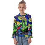 Beauty And The Beast Stained Glass Rose Kids  Frill Detail T-Shirt