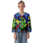 Beauty And The Beast Stained Glass Rose Kids  Sailor Shirt