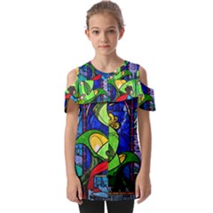 Fold Over Open Sleeve Top 