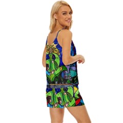 V-Neck Satin Pajamas Set 