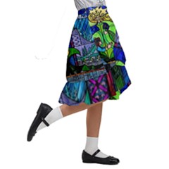 Kids  Ruffle Flared Wrap Midi Skirt 