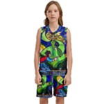 Beauty And The Beast Stained Glass Rose Kids  Basketball Mesh Set