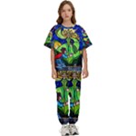 Beauty And The Beast Stained Glass Rose Kids  T-Shirt and Pants Sports Set