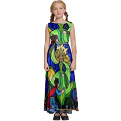 Kids  Satin Sleeveless Maxi Dress 