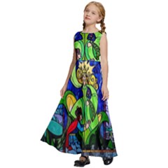 Kids  Satin Sleeveless Maxi Dress 