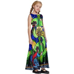 Kids  Satin Sleeveless Maxi Dress 