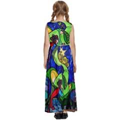 Kids  Satin Sleeveless Maxi Dress 