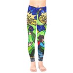 Beauty And The Beast Stained Glass Rose Kids  Classic Winter Leggings