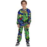 Beauty And The Beast Stained Glass Rose Kids  Sweatshirt set