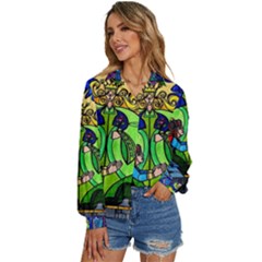 Women s Long Sleeve Button Up Shirt 