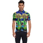 Beauty And The Beast Stained Glass Rose Men s Short Sleeve Cycling Jersey