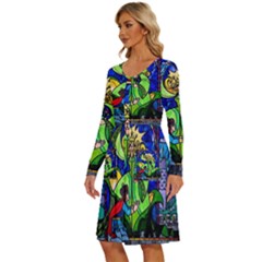 Long Sleeve Dress With Pocket 