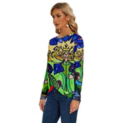Long Sleeve Crew Neck Pullover Top 