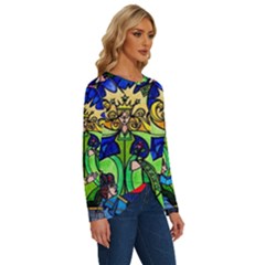 Long Sleeve Crew Neck Pullover Top 