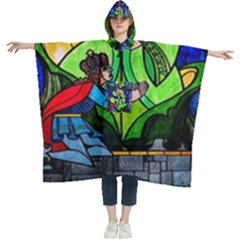 Women s Hooded Rain Ponchos 
