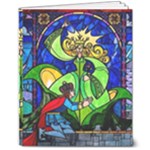 Beauty And The Beast Stained Glass Rose 8  x 10  Softcover Notebook