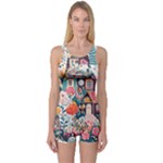 Cottagecore One Piece Boyleg Swimsuit