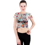 Cottagecore Crew Neck Crop Top