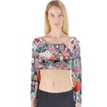 Cottagecore Long Sleeve Crop Top