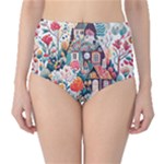 Cottagecore Classic High-Waist Bikini Bottoms